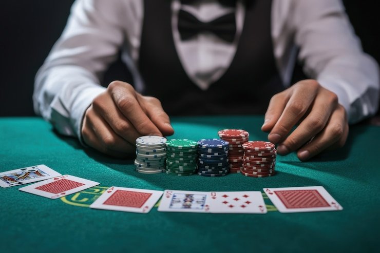 Adjust your bet split ratio in game settings Bet split control panel on Lucky Twins